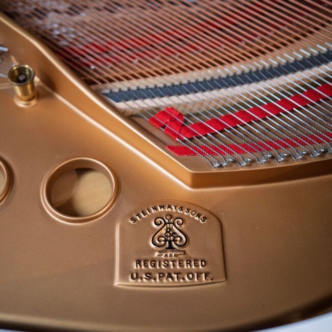 1959 Steinway & Sons Model M Studio Grand Piano White Polish