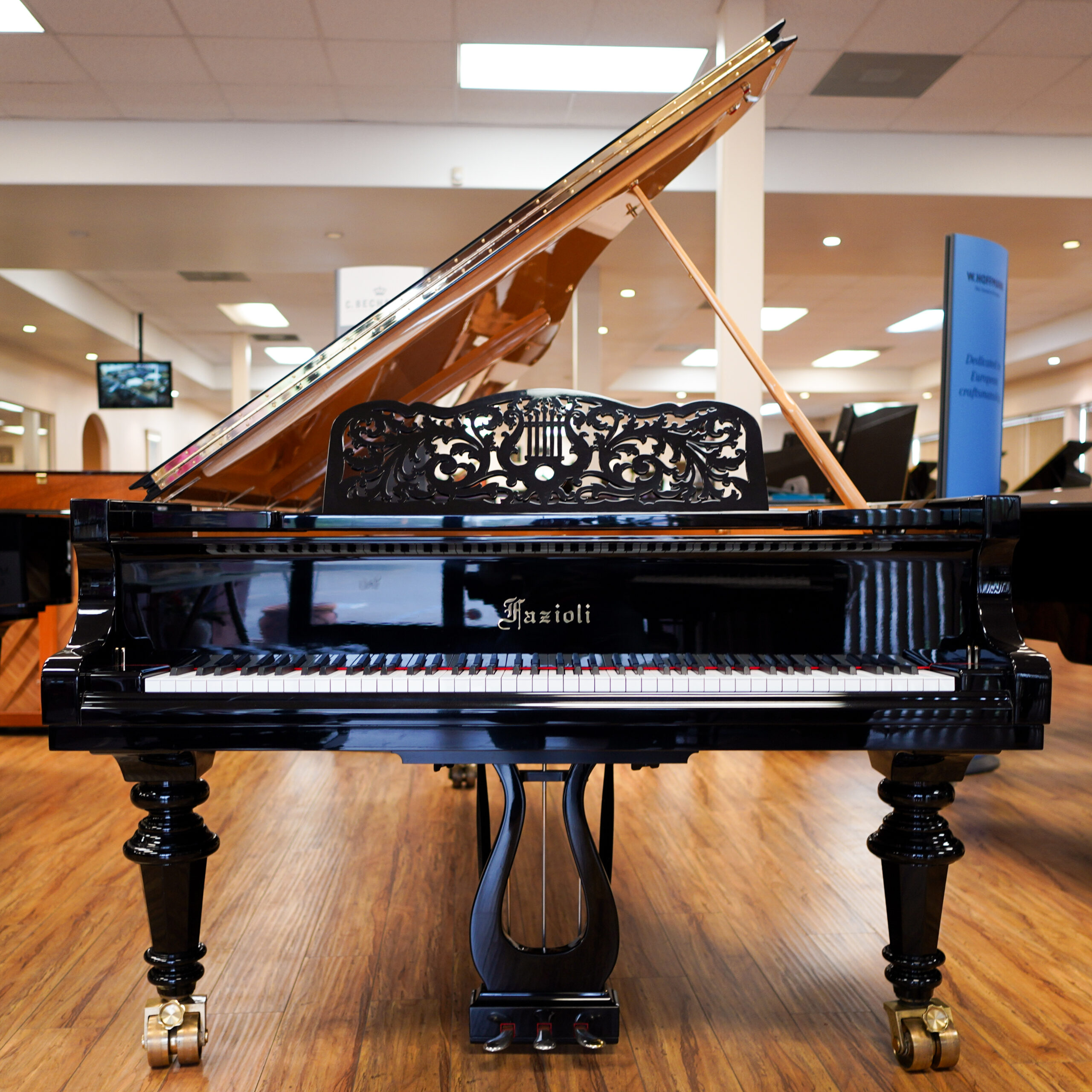 Fazioli Strauss F278 Concert Grand Piano Ebony Polish