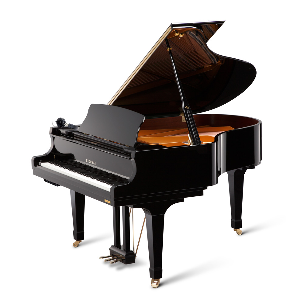 Kawai GX-2 BLAK Classic Salon AURES 2 AnyTime Hybrid Grand Piano Ebony Polish