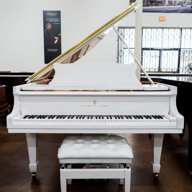 1910 Steinway & Sons Model O Grand Piano White Polish