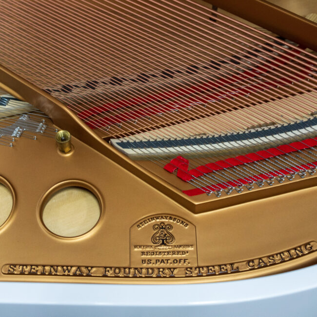 1910 Steinway & Sons Model O Grand Piano White Polish - Image 5