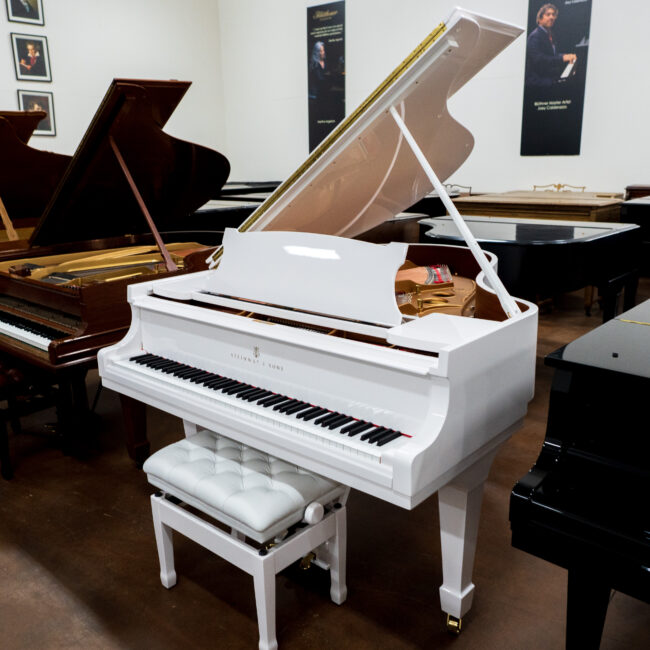 1910 Steinway & Sons Model O Grand Piano White Polish - Image 2