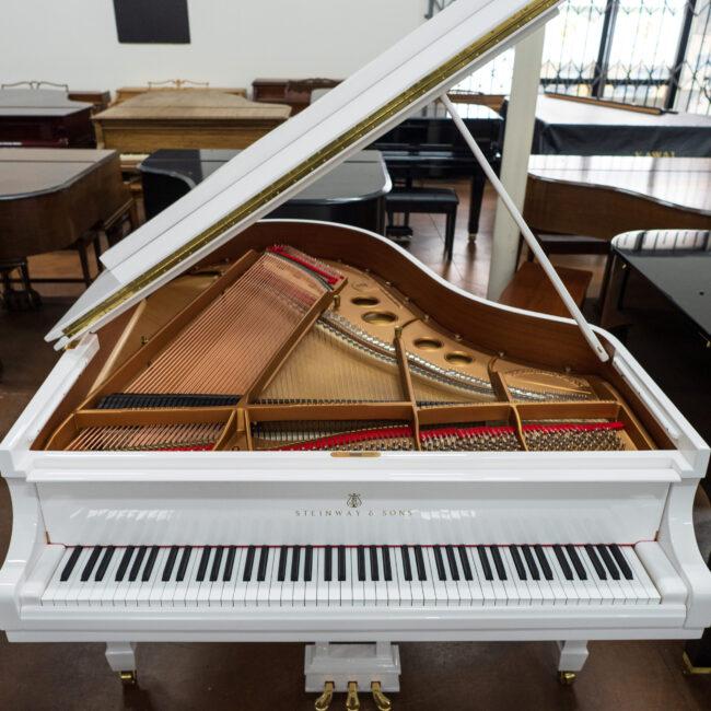 1910 Steinway & Sons Model O Grand Piano White Polish - Image 3