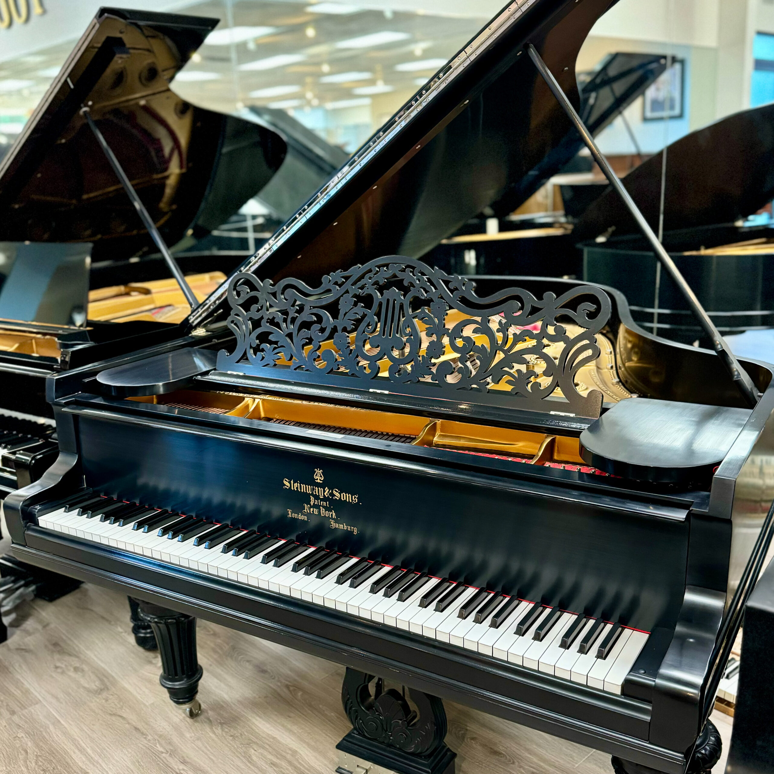 1905 Steinway & Sons Model A Grand Piano Victorian Ebony Satin