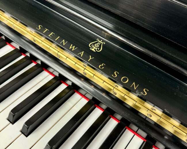 2010 Steinway & Sons Model 1098 Upright Piano Ebony Satin - Image 2