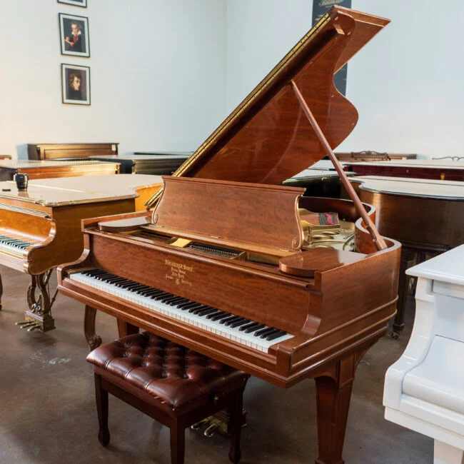 Steinway & Sons Vintage Model O Living Room Grand Piano Walnut Satin - Image 2