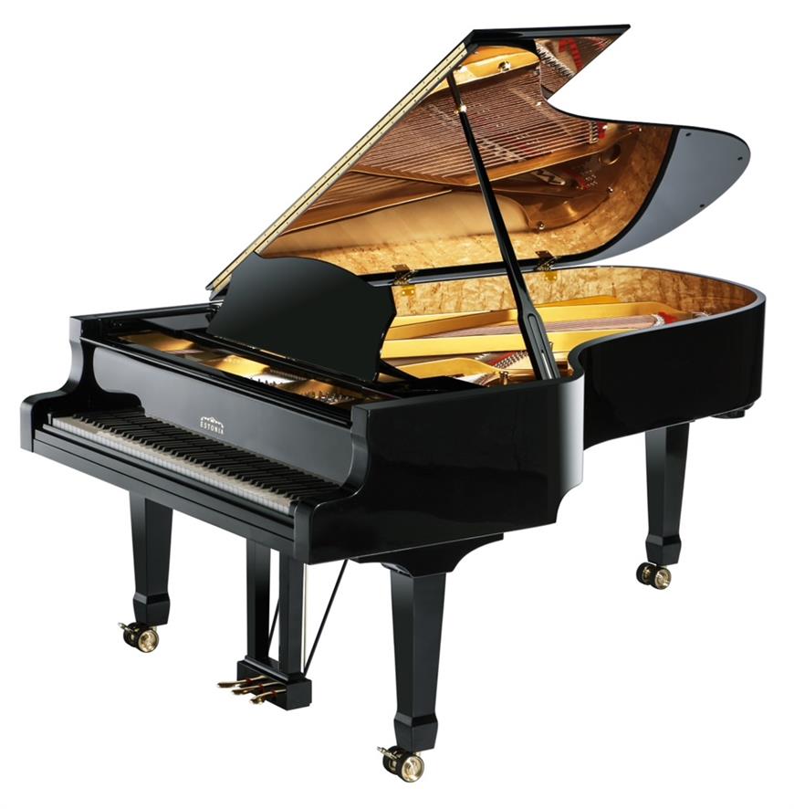 New Estonia Model L225 Grand Piano Ebony Polish