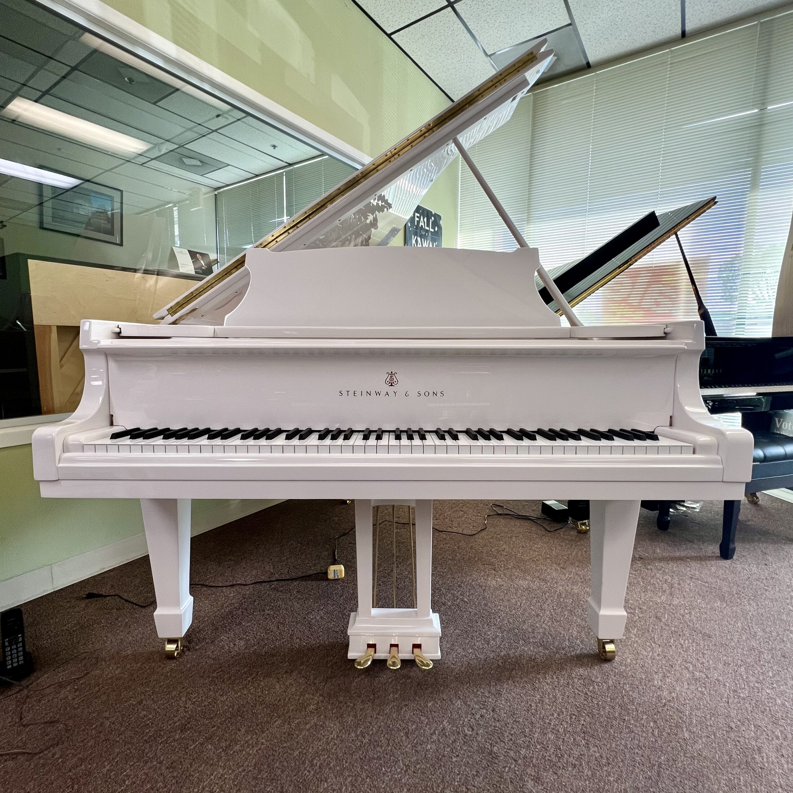 1910 Steinway & Sons Model O Grand Piano White Polish