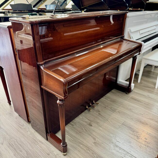 1999 Schimmel Model 120 RI Upright Piano Mahogany Polish - Image 9