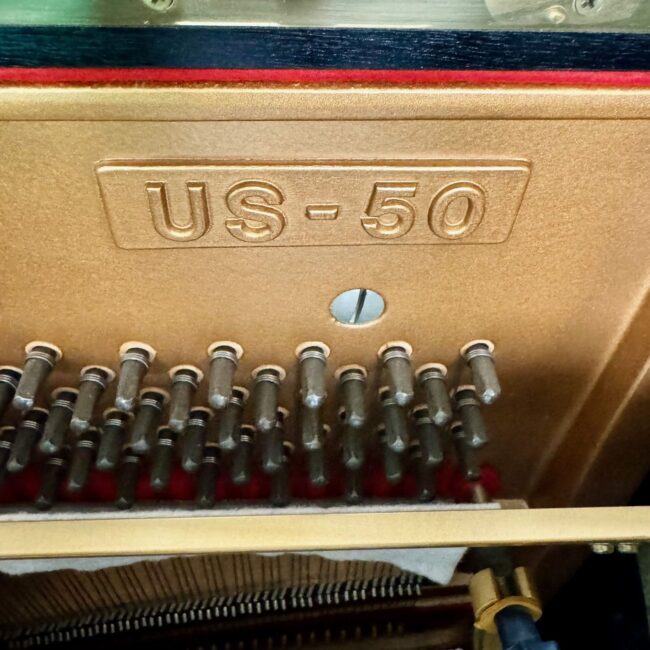 1981 Kawai US-50 Upright Piano Ebony Polish - Image 3