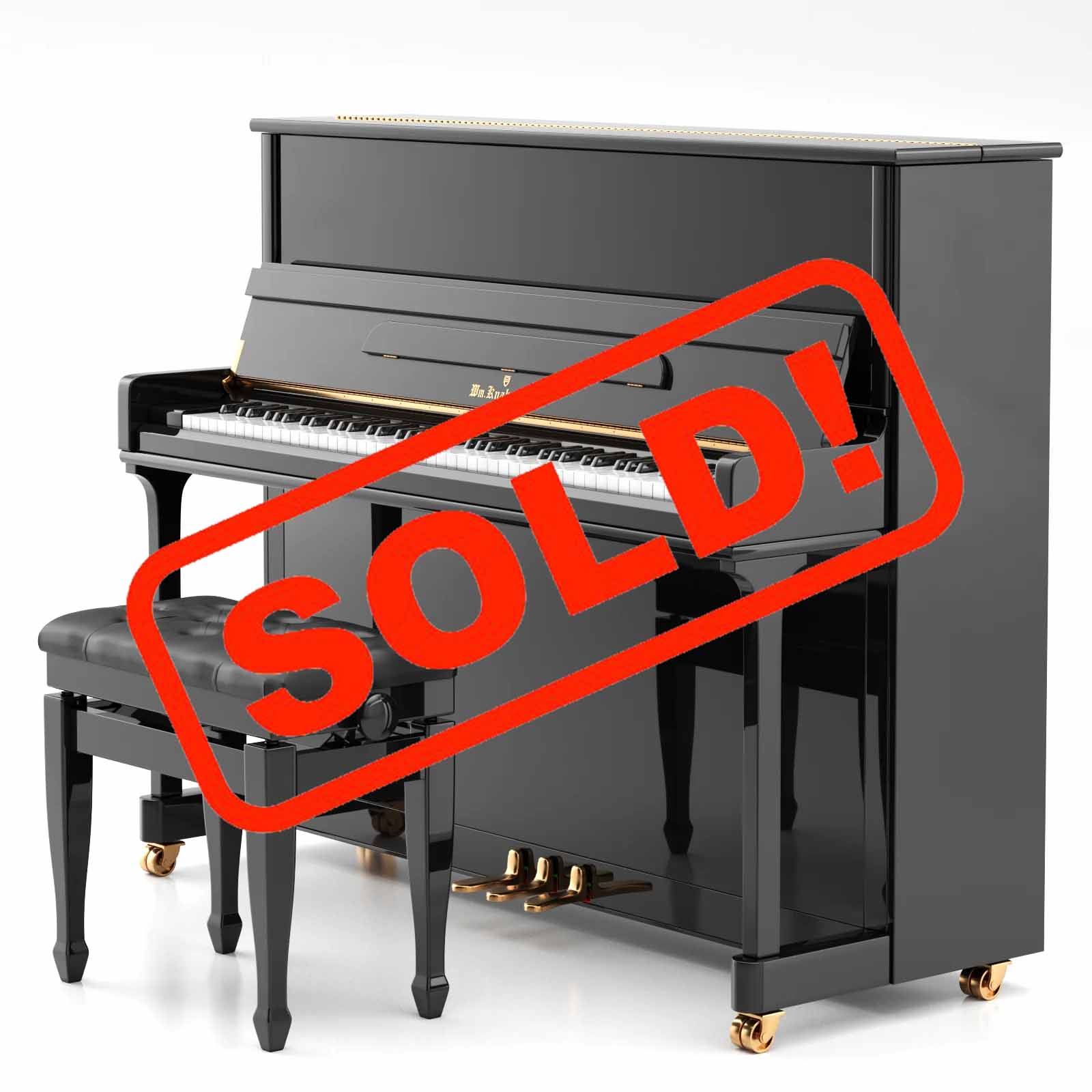 Wm Knabe & Co. WV-121 Upright Piano Ebony Polish