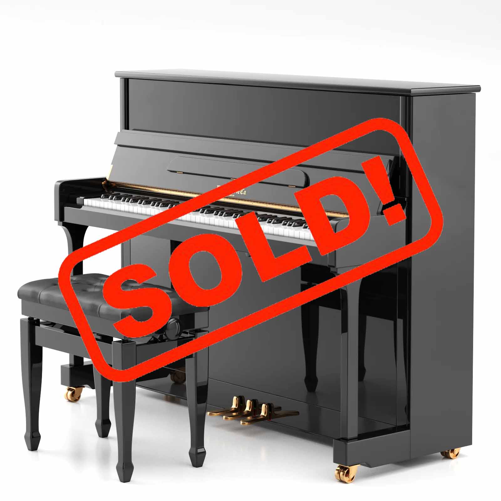 Wm Knabe & Co. WV-115 Upright Piano Ebony Polish