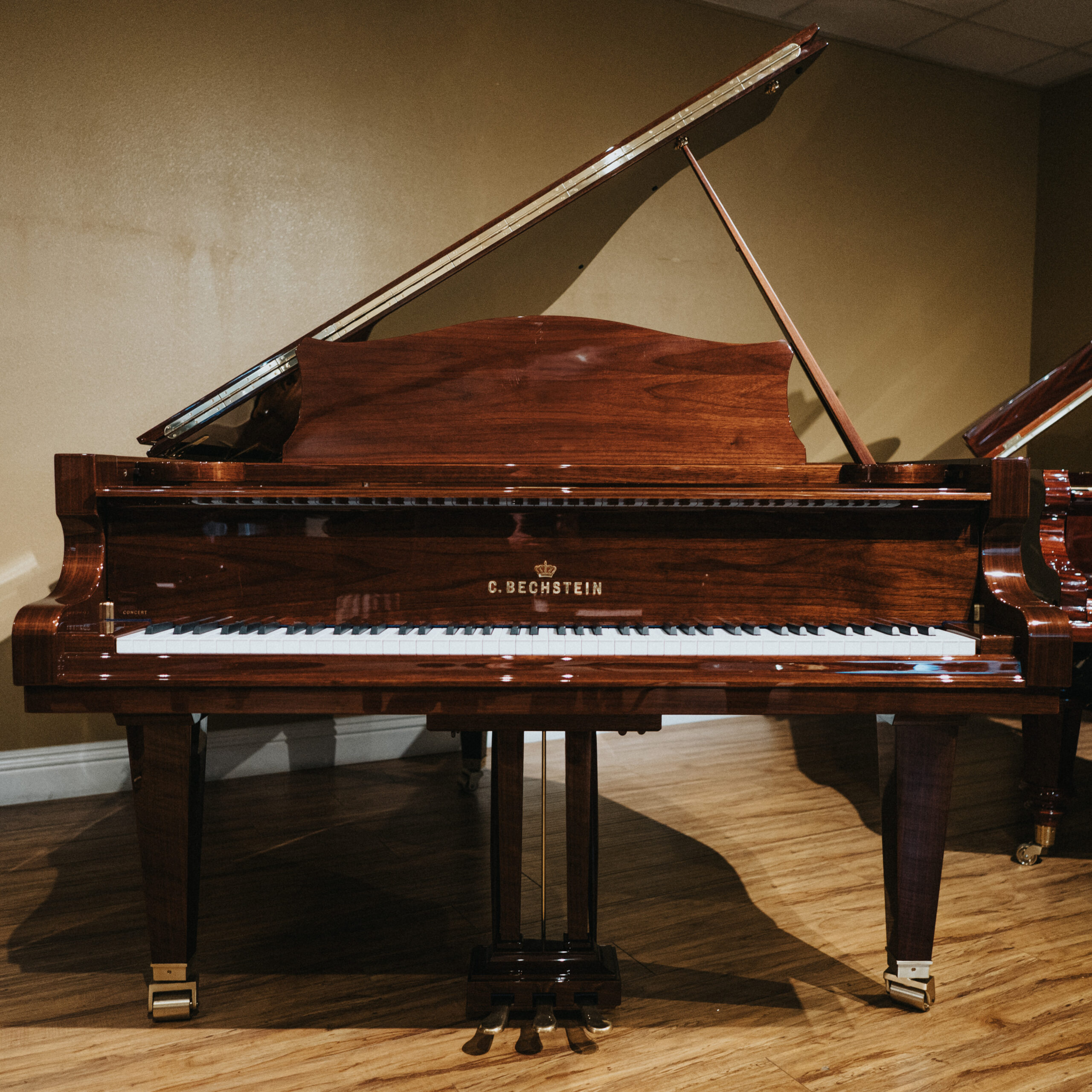 C. Bechstein Concert A 192 Grand Piano Walnut Polish