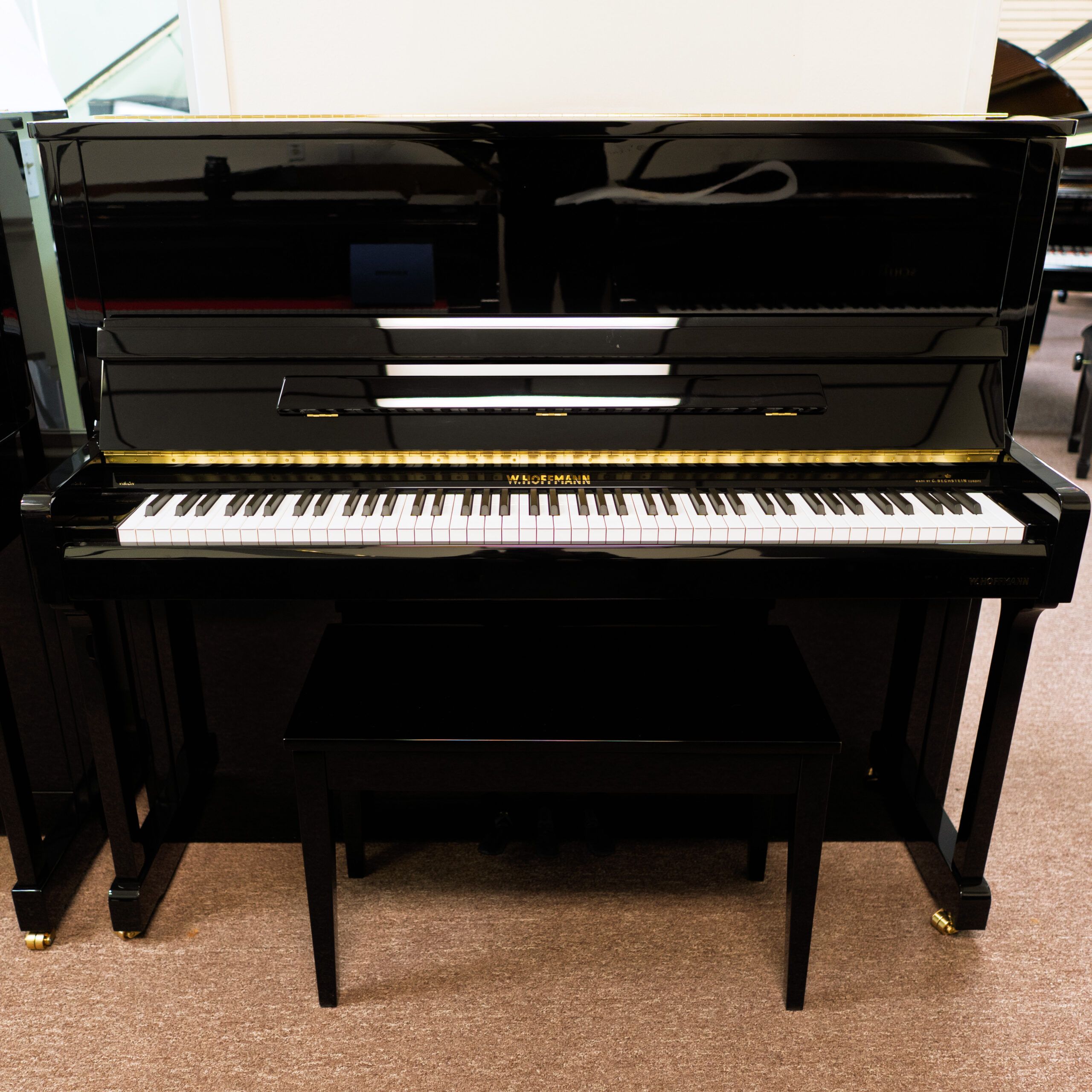W. Hoffmann Vision V 126 Upright Piano Ebony Polish