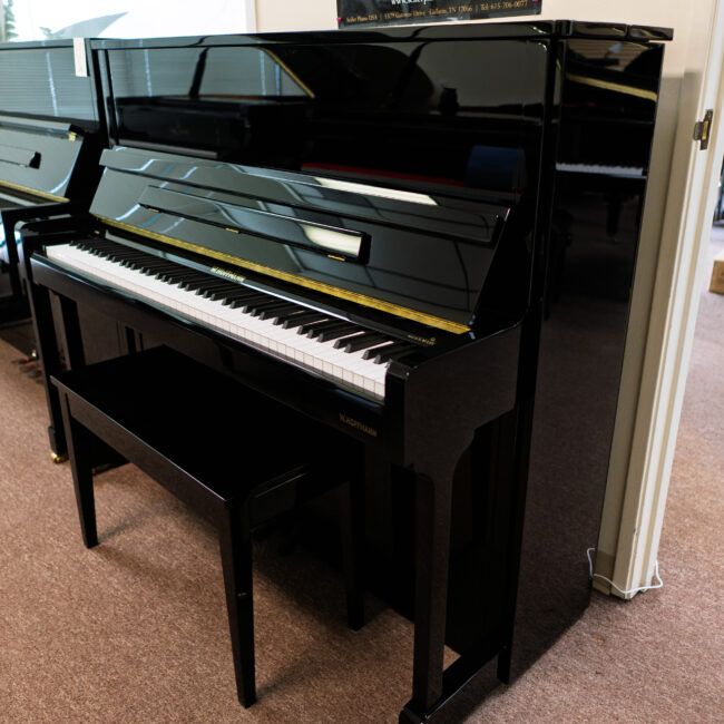 W. Hoffmann Vision V 126 Upright Piano Ebony Polish - Image 3