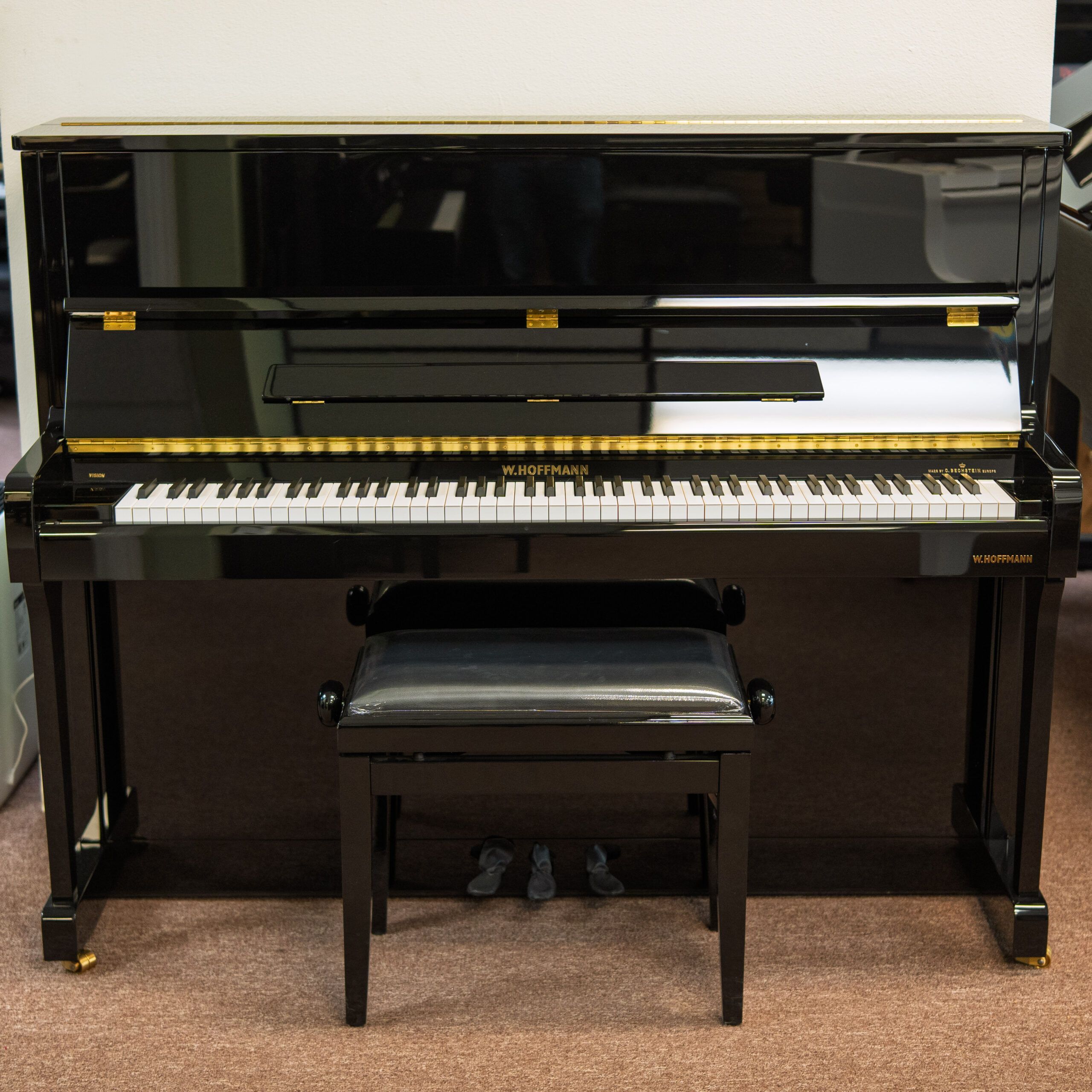 W. Hoffmann Vision V 120 Upright Piano Ebony Polish