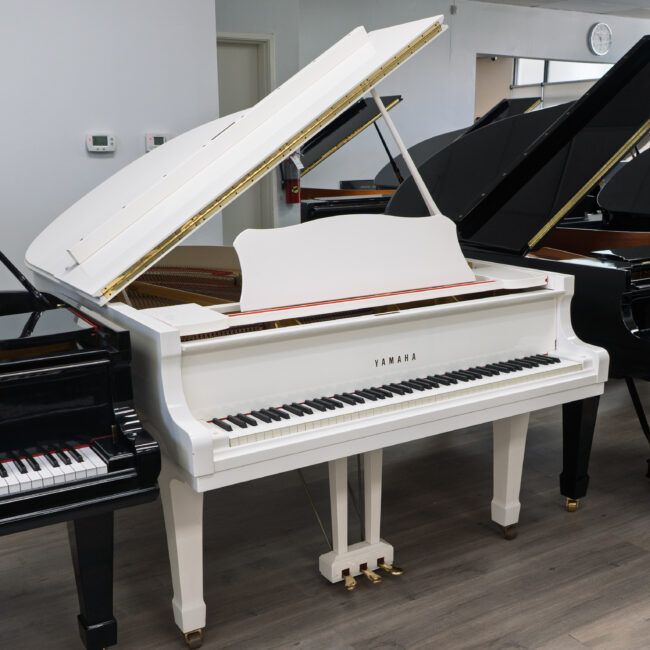 Yamaha C3 Grand Piano White Polish - Image 4