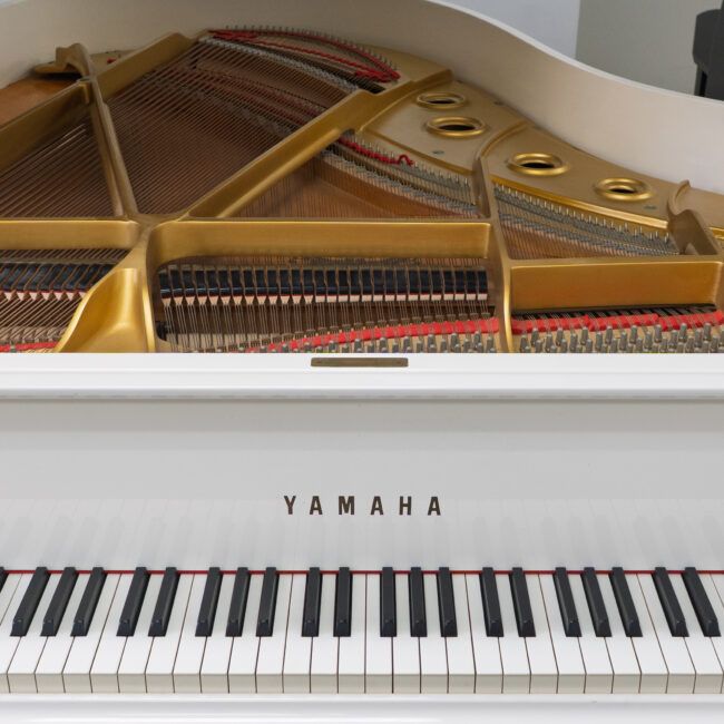 Yamaha C3 Grand Piano White Polish - Image 2