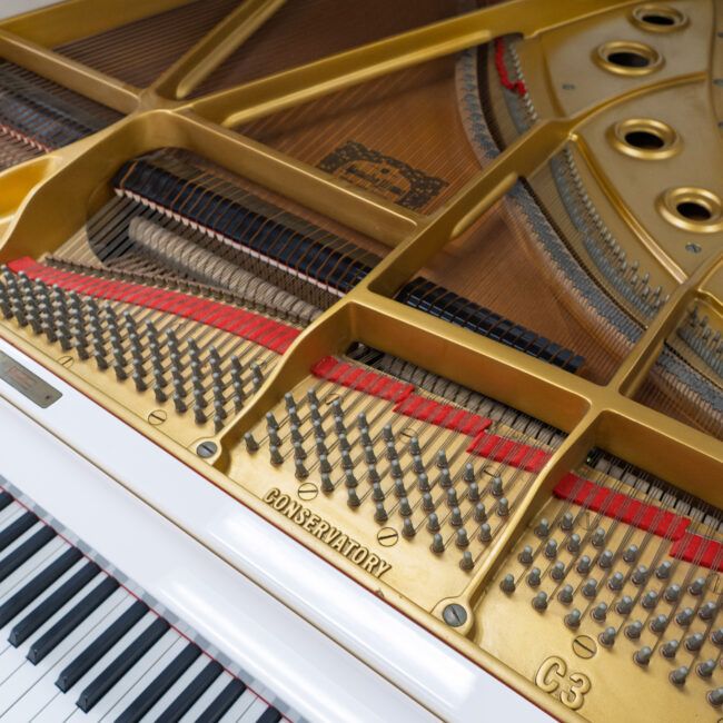 Yamaha C3 Grand Piano White Polish - Image 5
