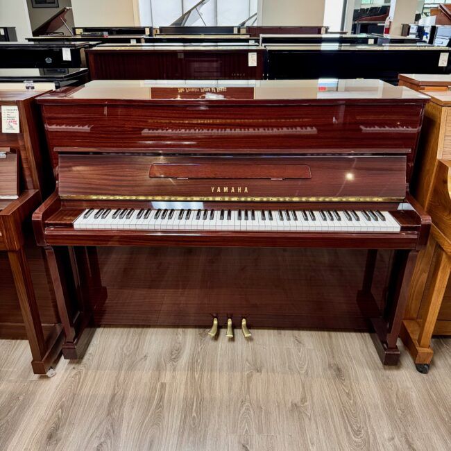 1998 Yamaha P116T Upright Piano Mahogany Polish - Kim's Piano