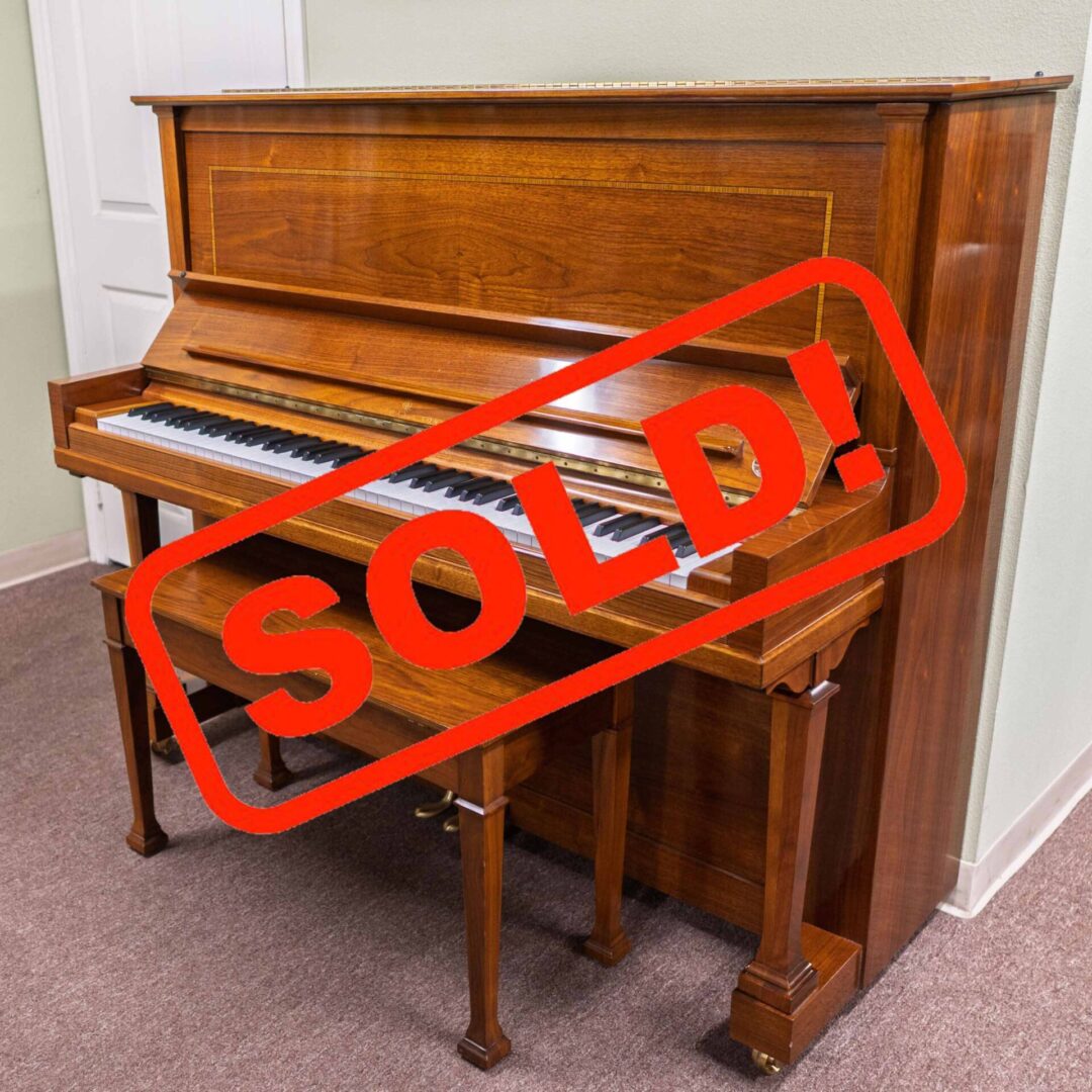 Steinway & Sons Model K Upright Piano Crown Jewel Collection Walnut Polish