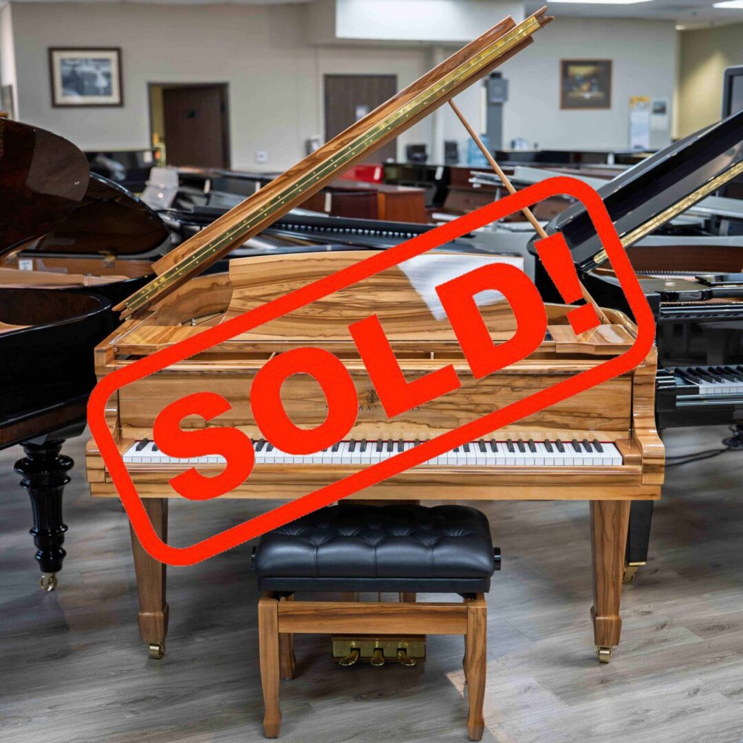 Steinway & Sons Model O Grand Piano Amberwood