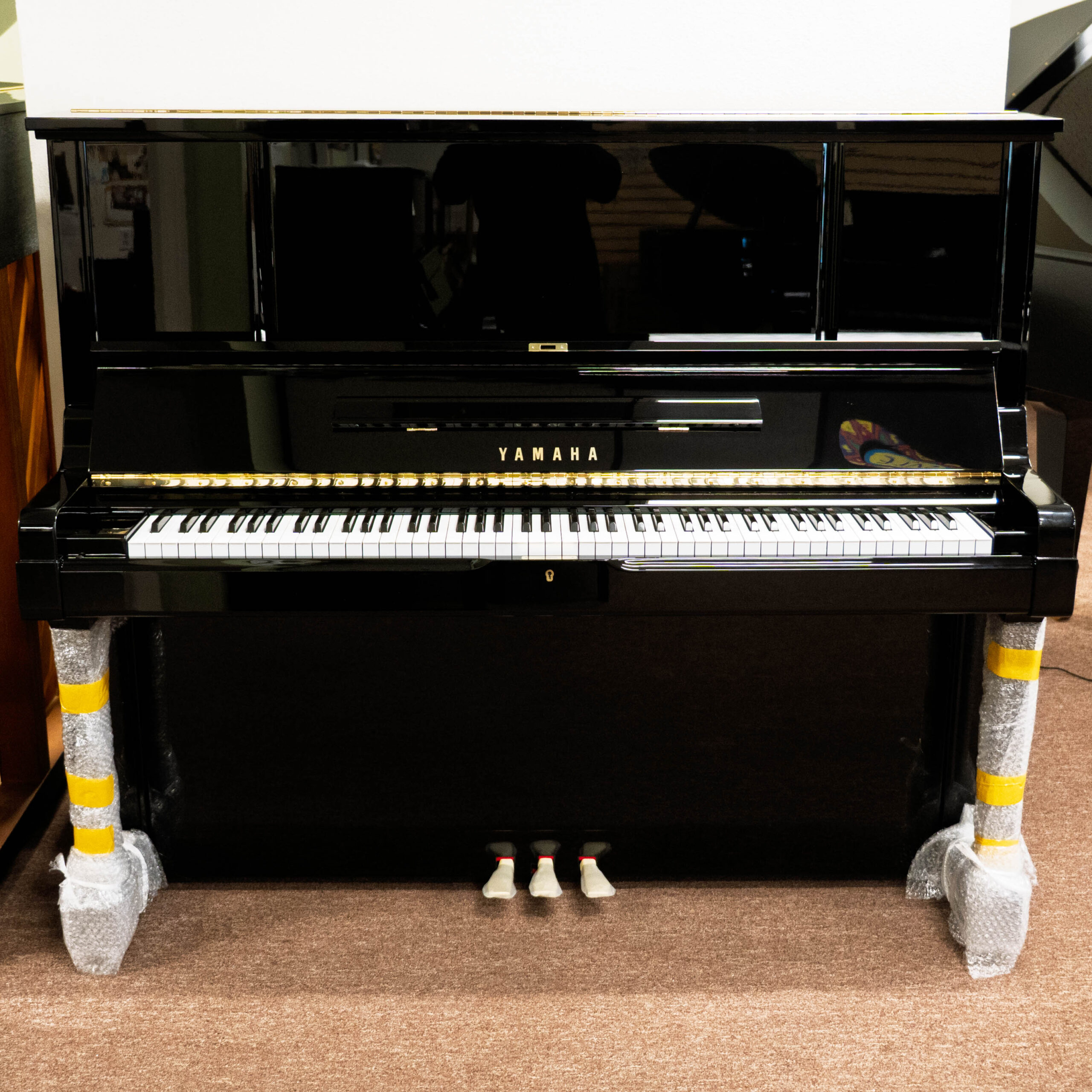 1985 Yamaha UX3 Upright Piano Black Polish