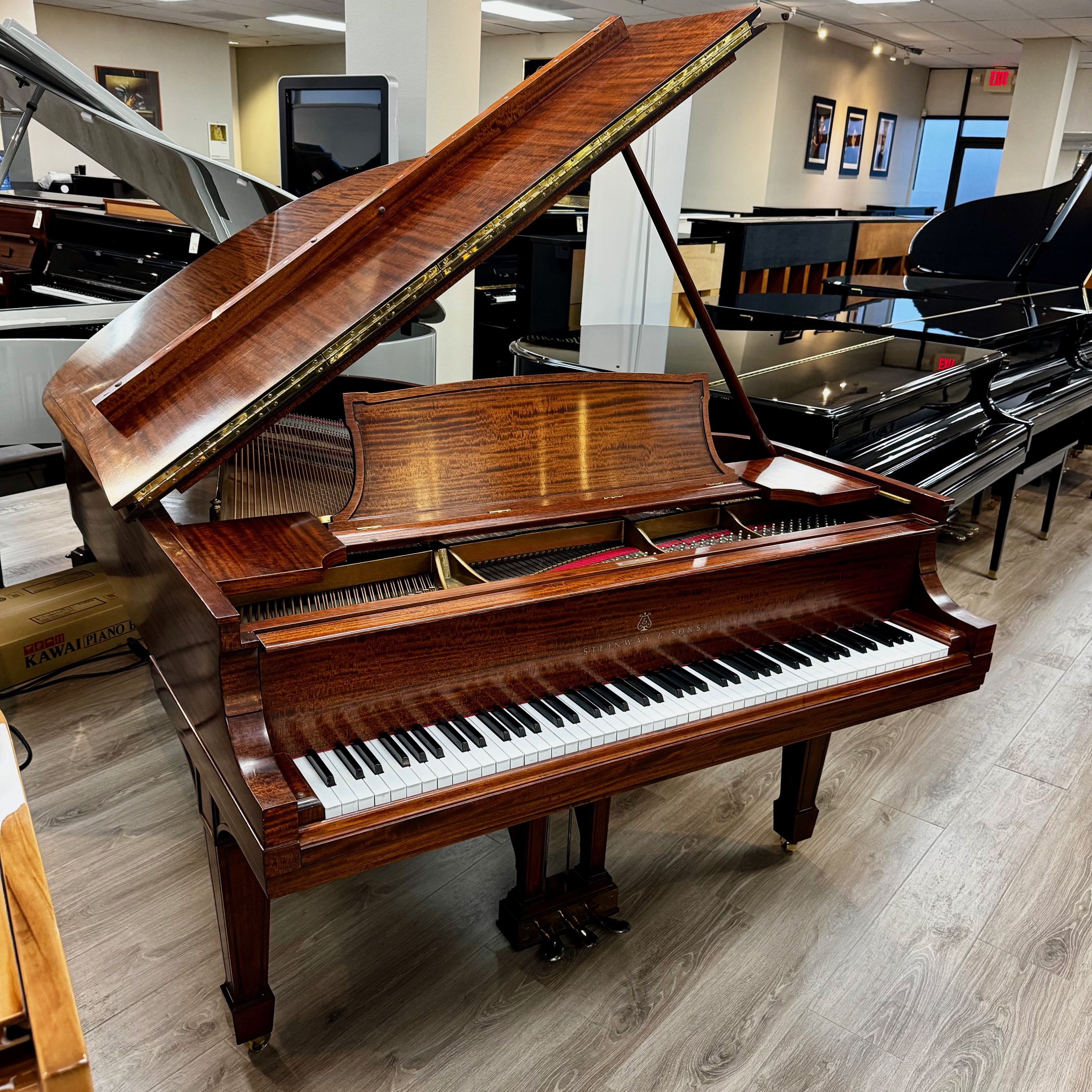 1923 Steinway & Sons Model L Grand Piano Sapeli Mahogany - Image 2