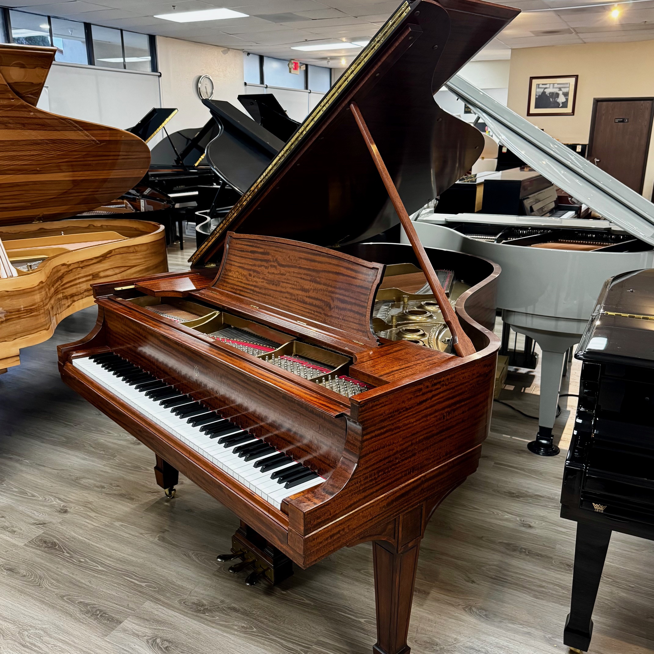 1923 Steinway & Sons Model L Grand Piano Sapeli Mahogany - Image 3