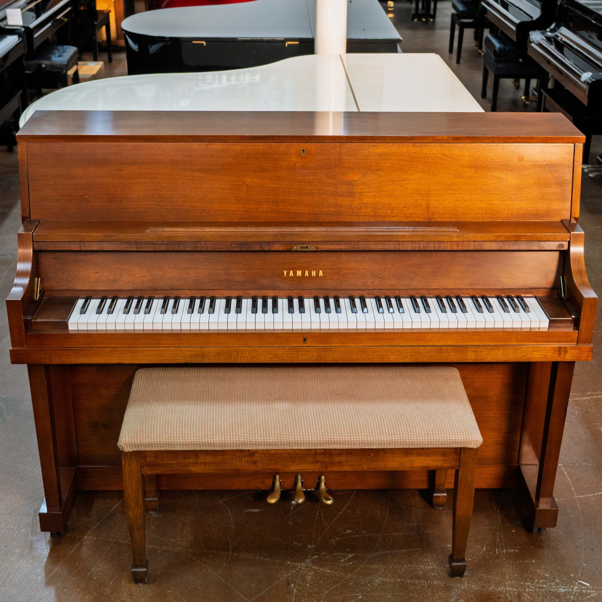 Yamaha P22 Upright Studio Piano Dark Oak