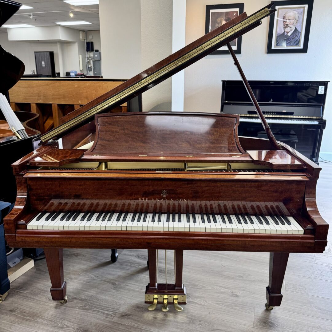 Steinway & Sons Model A3 Grand Piano Mahogany Finish